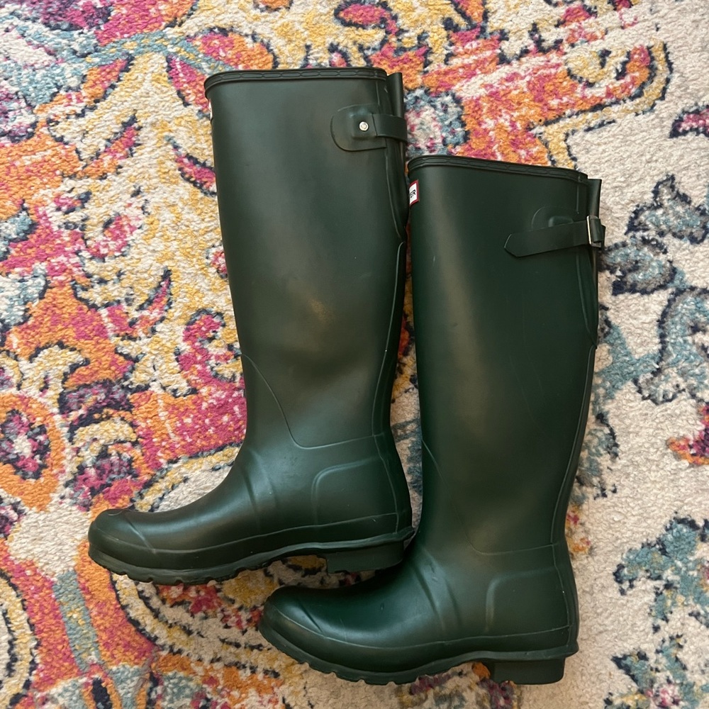 Hunter Rainboots Adjustable Back - size 8